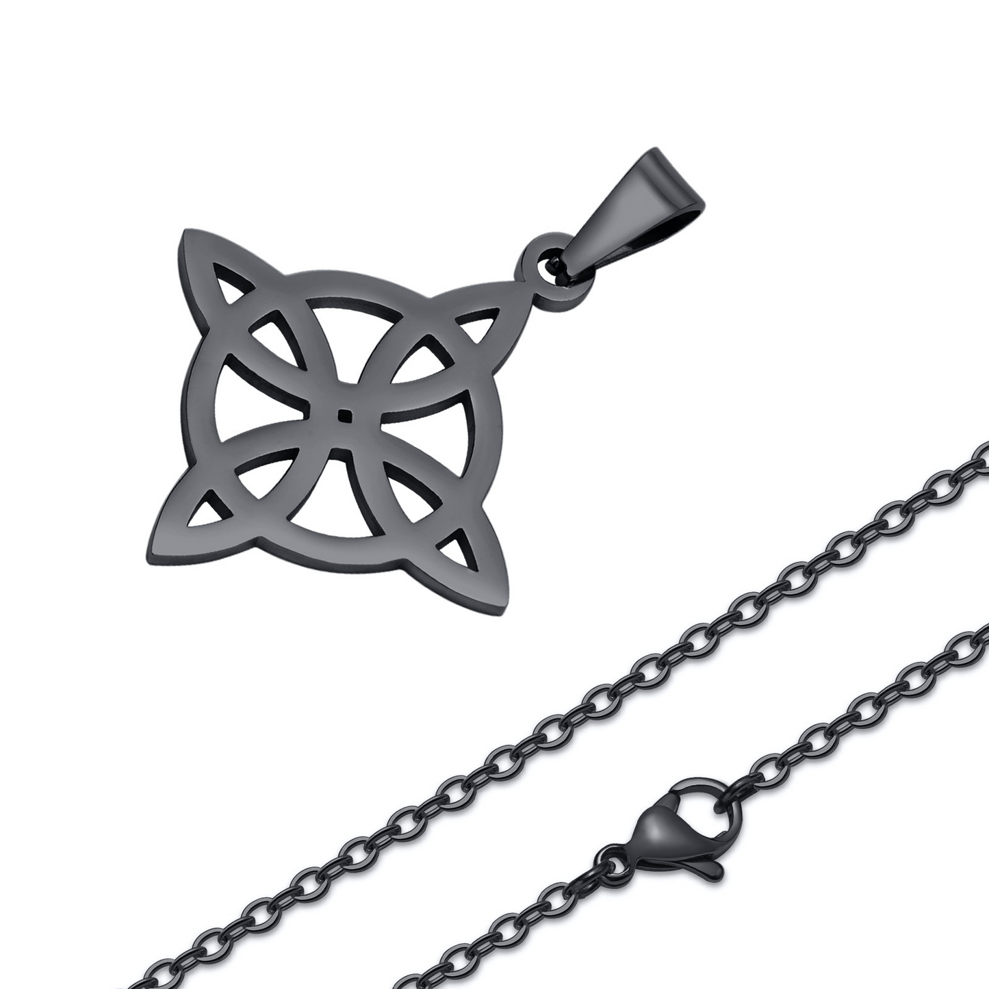 Kemstone Stainless Steel Celtic Knot Pendant Necklace for Men PN-1711