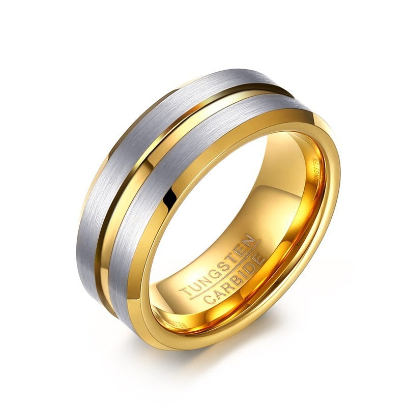 Kemstone 8mm Rugged Tungsten Steel Bottle Opener Ring - Durable Men's Fashion Accessory for Casual & Gifting TCR-039