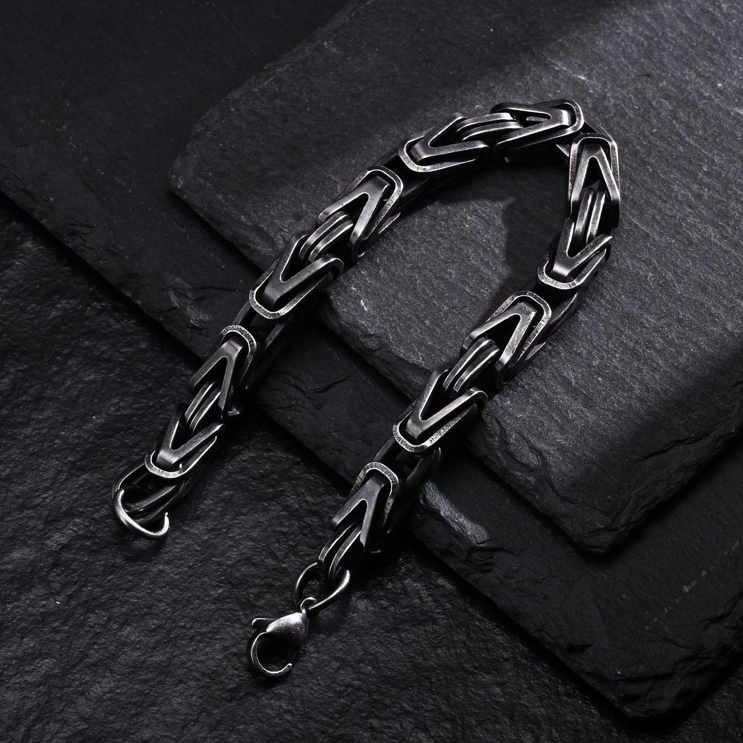 Kemstone Titanium Steel V-Link Chain Bracelet for Men BR-1896