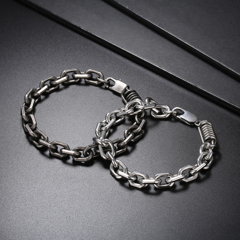Kemstone Titanium Steel Chunky Chain Bracelet for Men Link Design KB147898-KLHQ