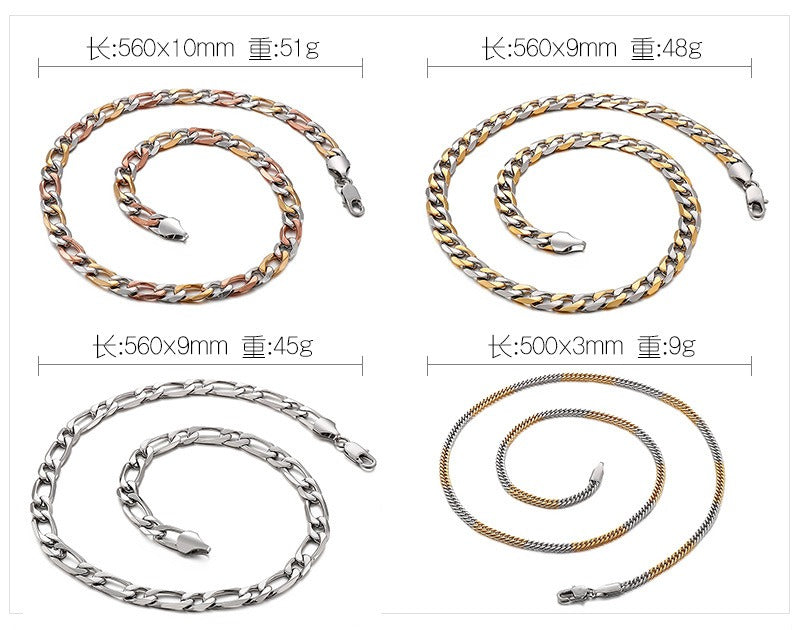 Kemstone NK Chain Titanium Steel Necklace - Modern Men's Jewelry KB84417-CD