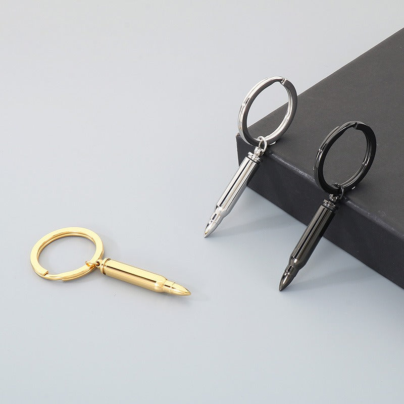Kemstone Titanium Steel Bullet Keychain with Openable Shell Design KY1472-Z