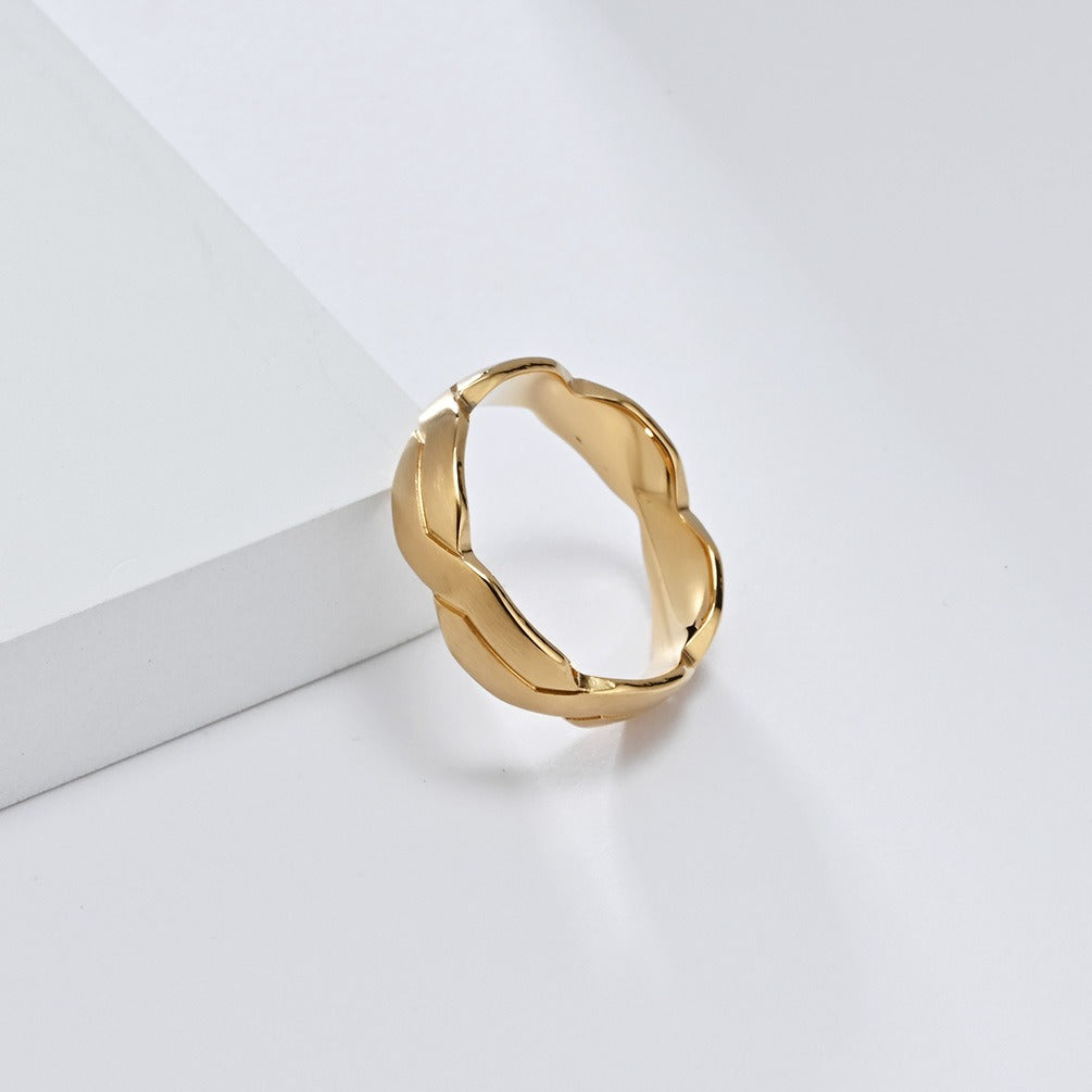 Kemstone Stainless Steel Braided Ring for Men & Women K-R929