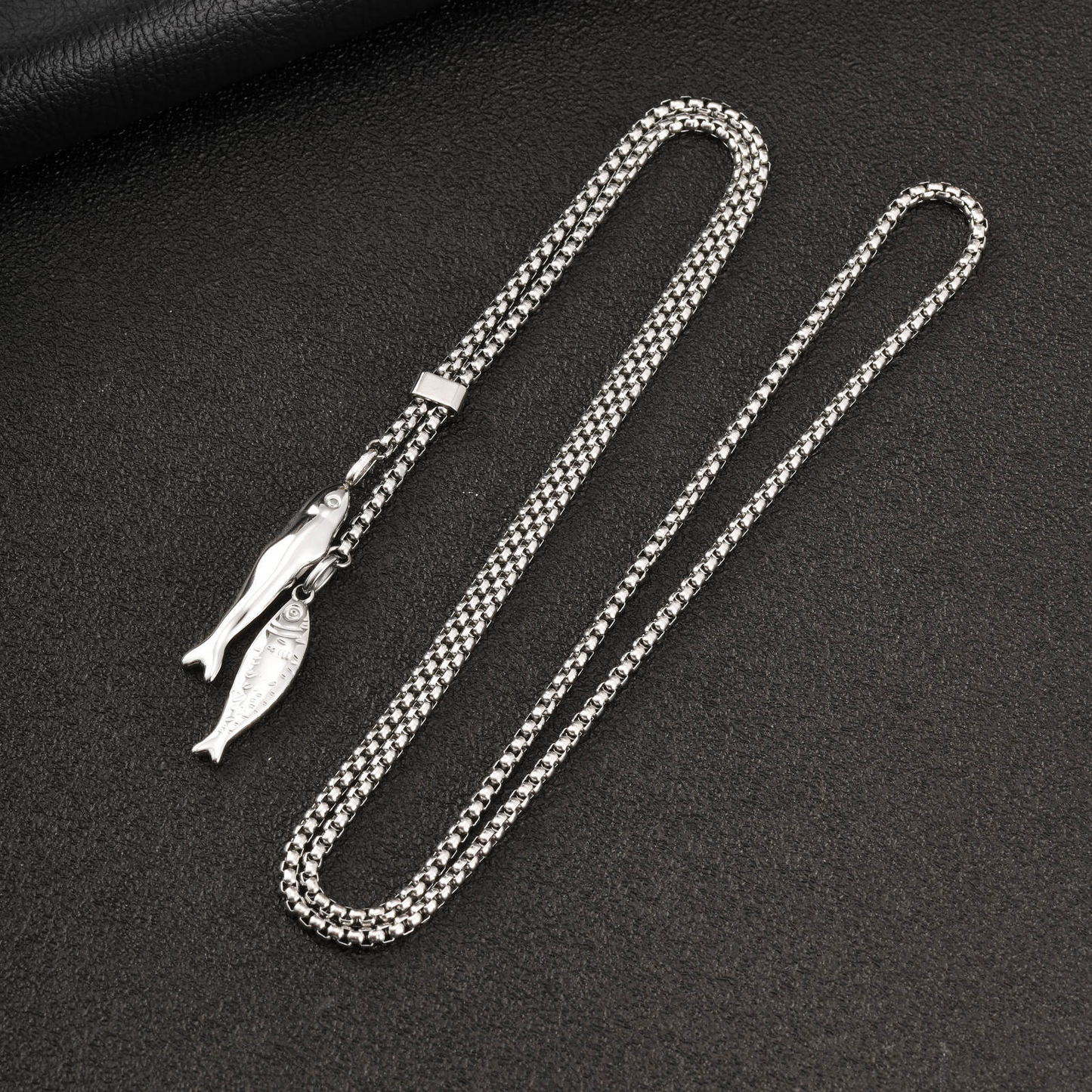 Kemstone Stainless Steel Boxing Glove Fish Pendant Necklace for Men NC-2576