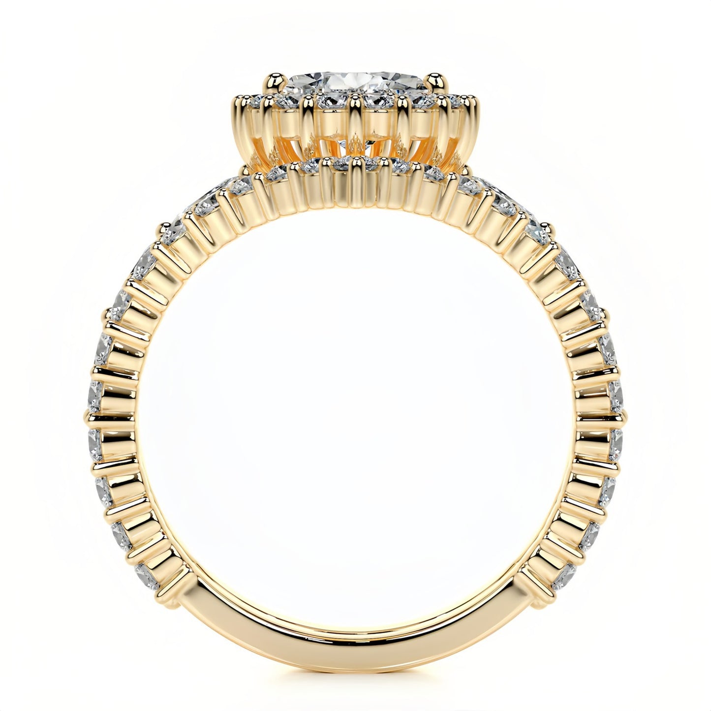 Kemstone Bridal Set – Luxury S925 Sterling Silver Moissanite Engagement Rings for Women | Gold Plated, Asscher, Marquise, Pear & Round Cuts