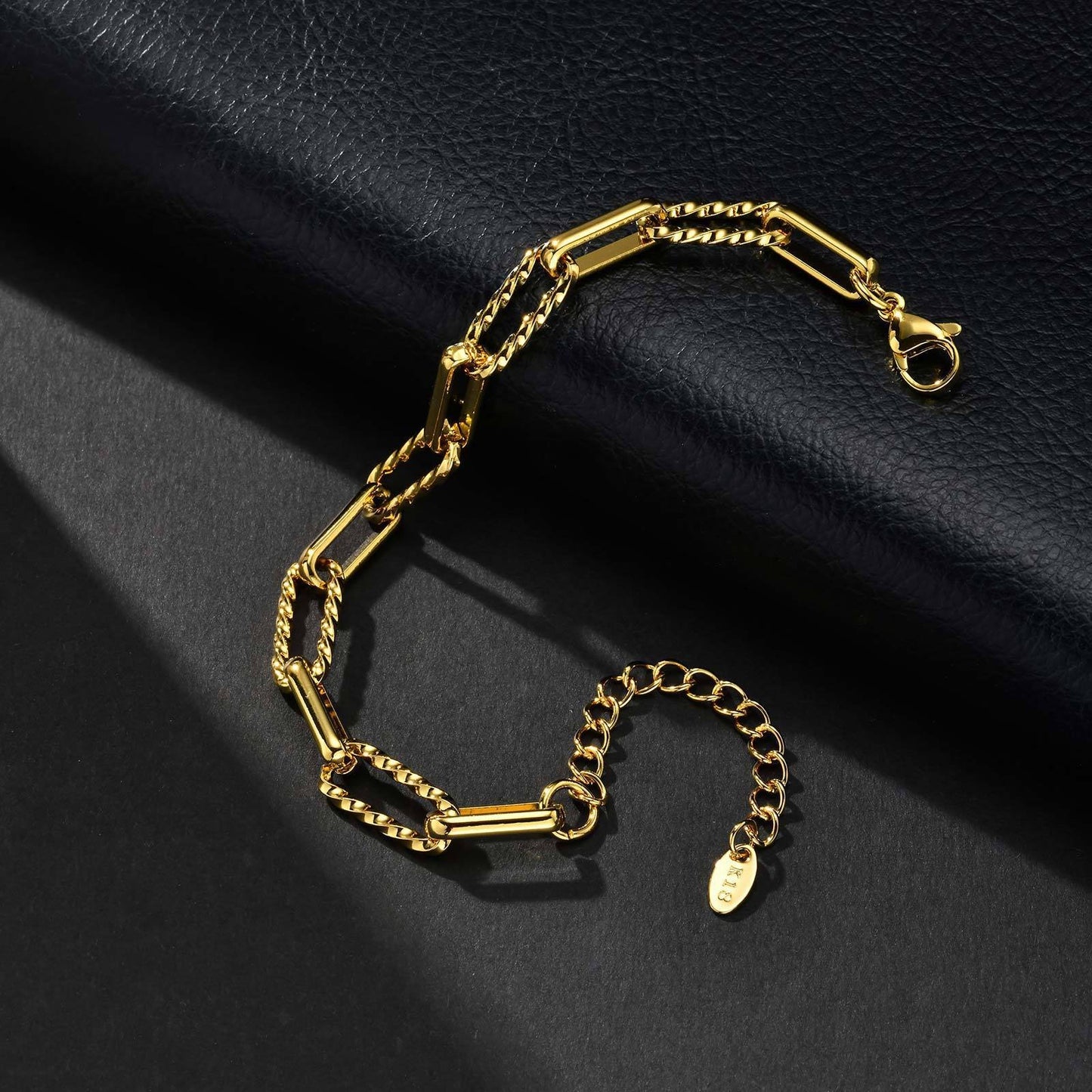 Kemstone Stainless Steel Handcrafted Link Chain Bracelet for Men BR-1705