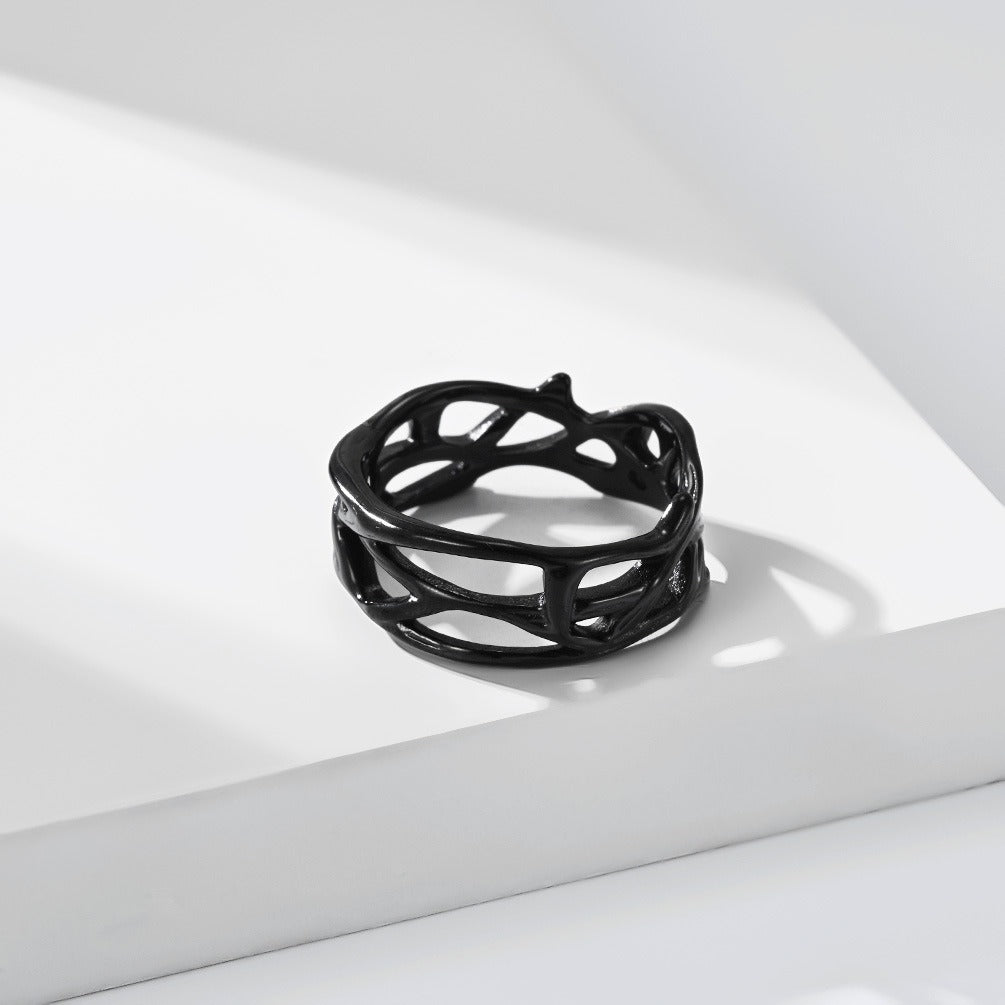 Kemstone Thorn Vine Ring for Men & Women Stainless Steel K-R1243