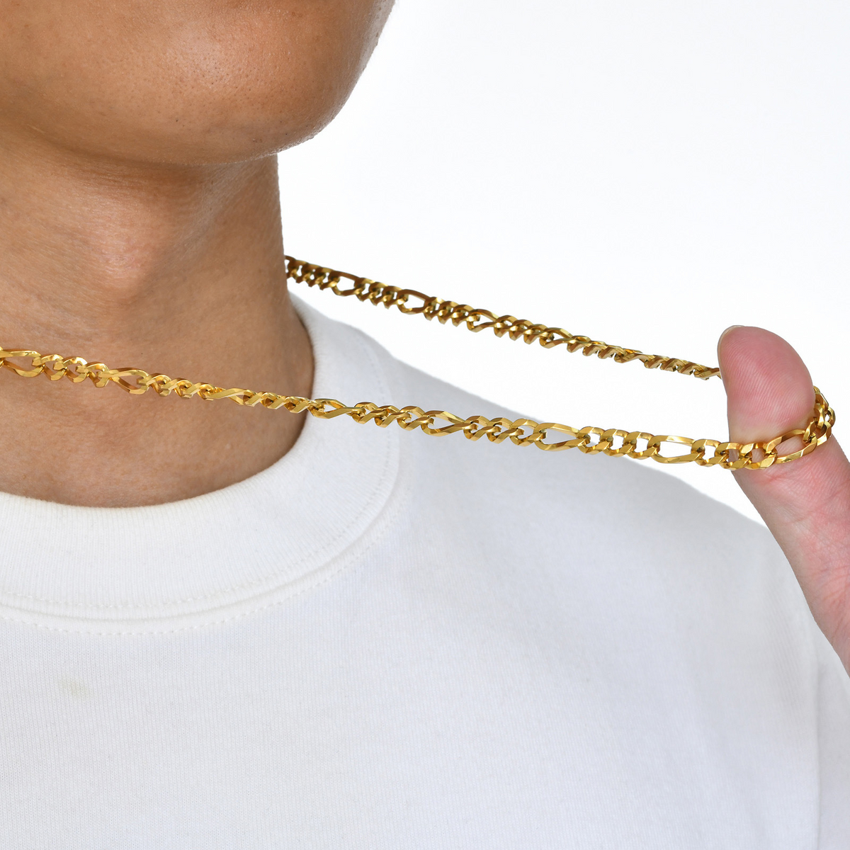 Kemstone Stainless Steel Flat Chain Necklace for Men NC-1381