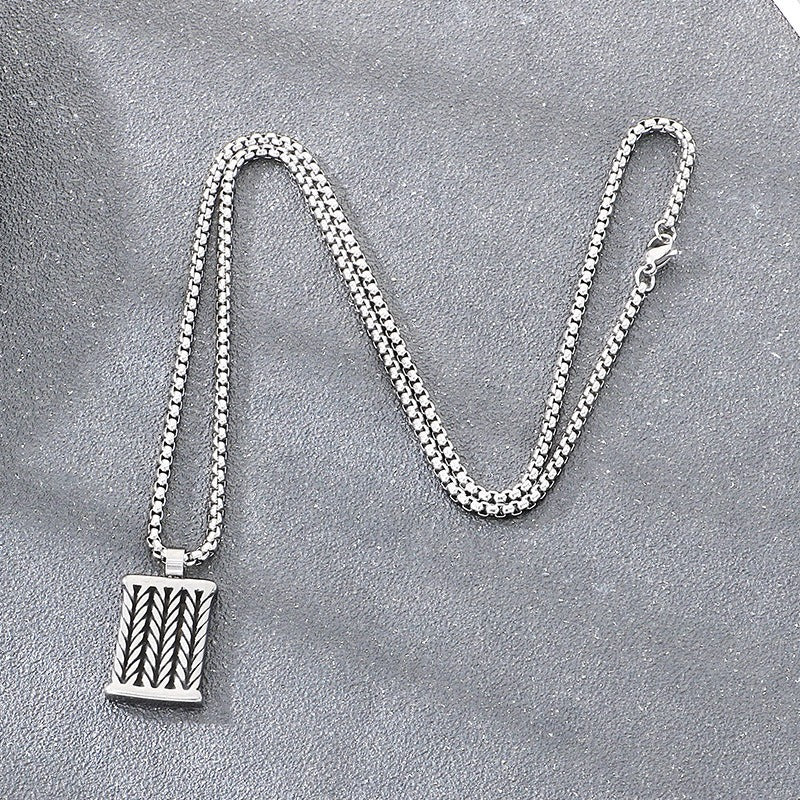 Kemstone Stainless Steel Sneaker Pendant Necklace for Men Street Style High Top Shoe Charm KP117718-LU