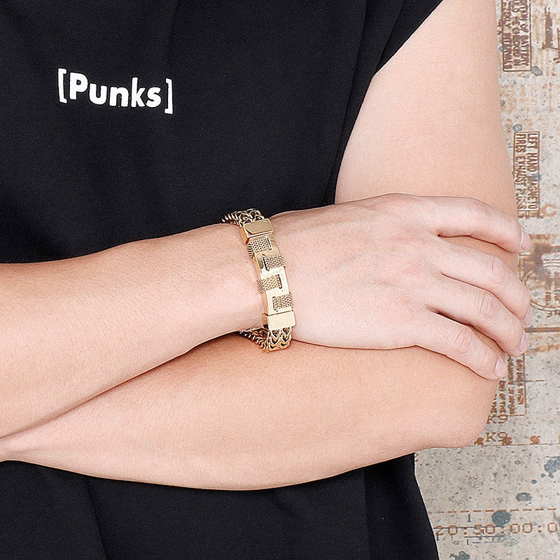 Kemstone Titanium Steel Woven Men’s Bracelet – Street Style KB139686-KFC