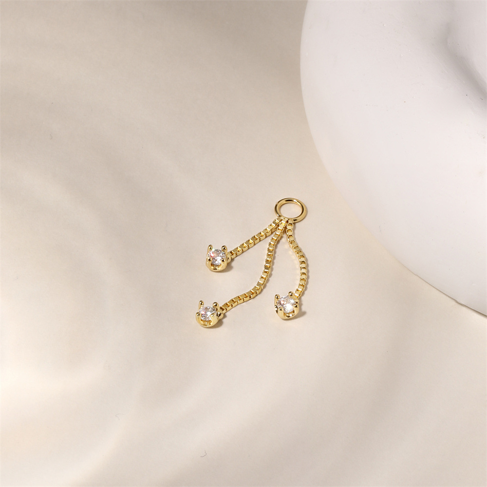 Kemstone S925 Sterling Silver Cubic Zirconia Tassel Ear Chain for Women,Dangle Cartilage Hoop Jewelry 60265475190C