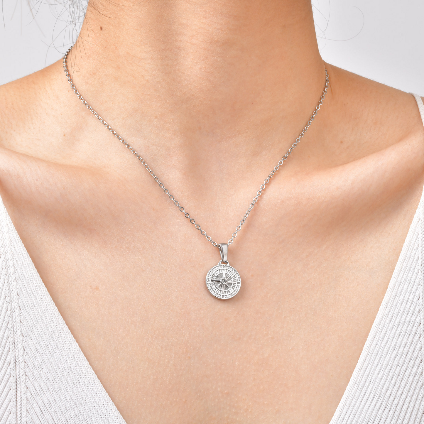 Kemstone Stainless Steel Octagram Star Pendant Necklace for Men Women Gold Silver PN-2336