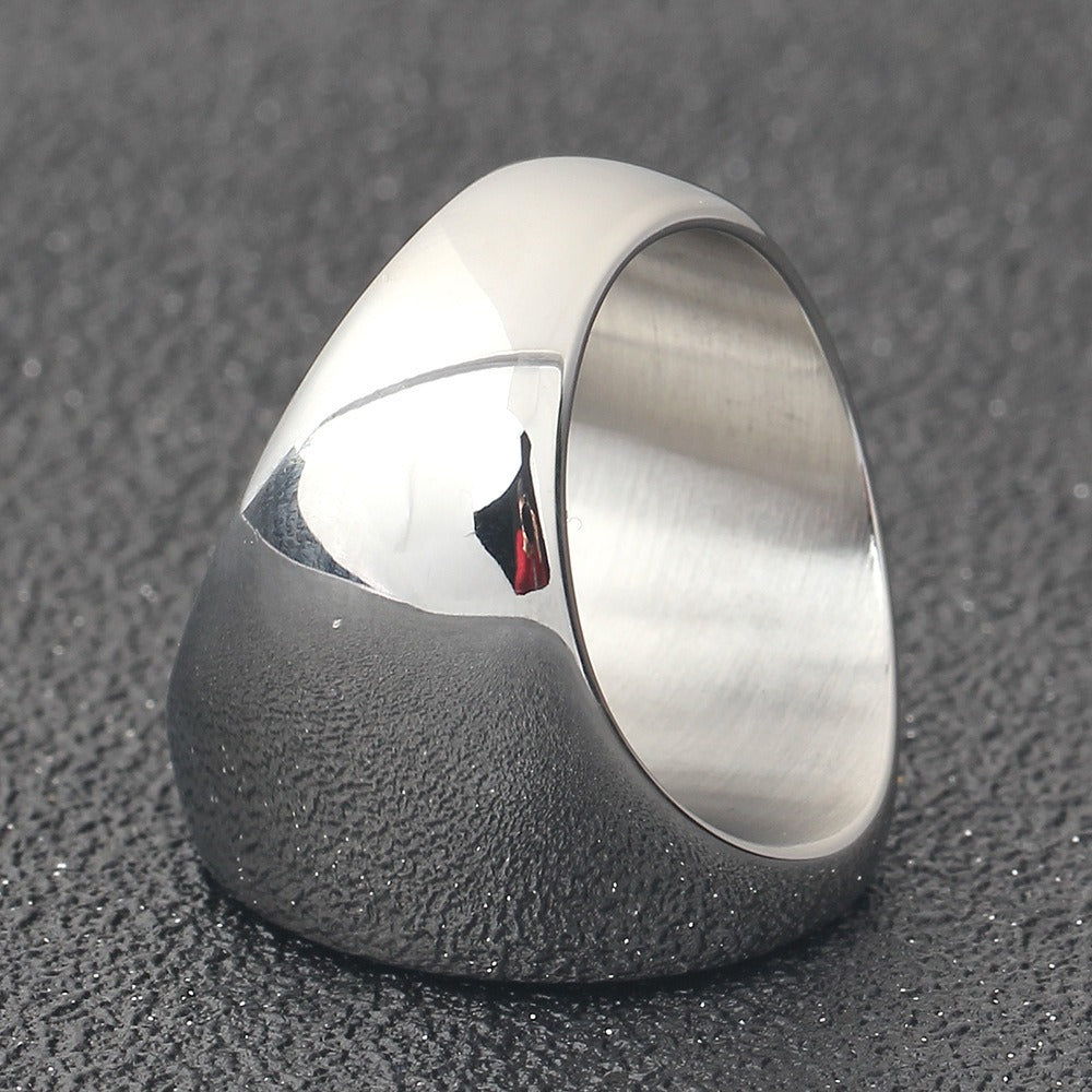Kemstone Stainless Steel Hexagram Star Signet Ring for Men 22MM K-R1080