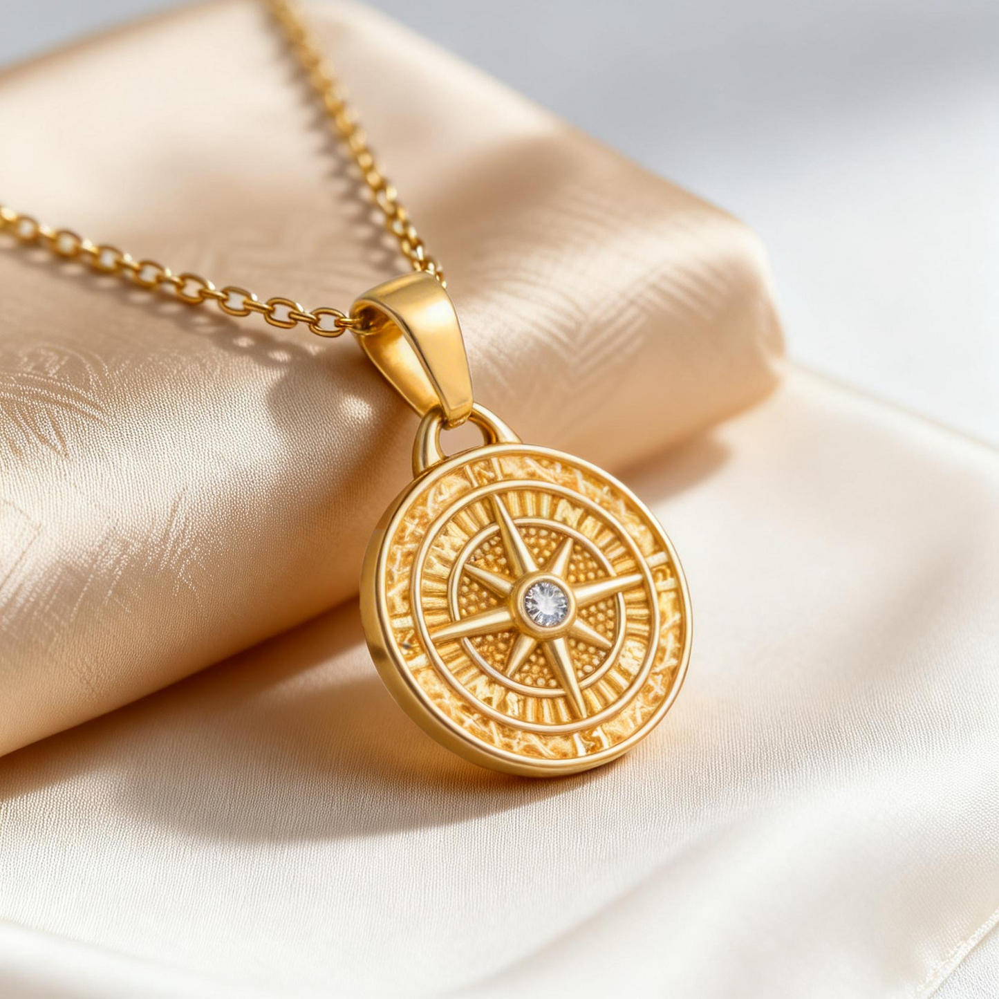 Kemstone Stainless Steel Octagram Star Pendant Necklace for Men Women Gold Silver PN-2336