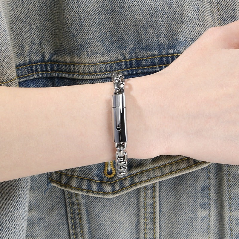 Kemstone Box Link Bracelet Titanium Steel 8mm Chain for Men Women KB212670-Z