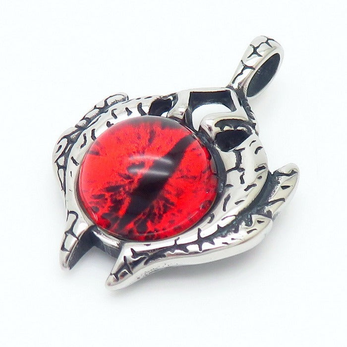 Kemstone Turquoise Eagle Amulet Necklace – Tribal Cross & Evil Eye Pendant for Men, Gothic Streetwear Jewelry KP100398