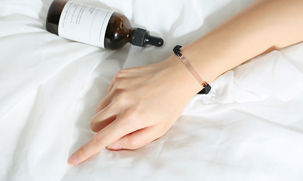 Kemstone Adjustable Couples Bracelet – Braided Rope & Stainless Steel with Zircon Accent CB-035