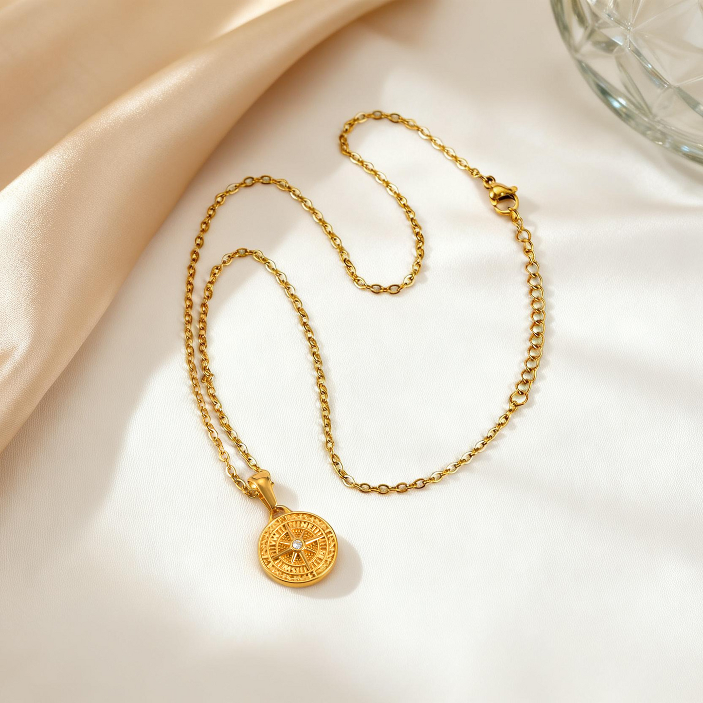 Kemstone Stainless Steel Octagram Star Pendant Necklace for Men Women Gold Silver PN-2336