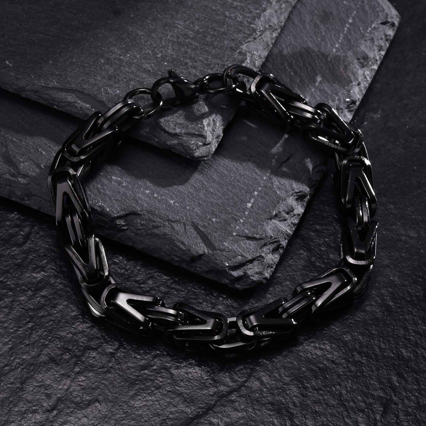 Kemstone Titanium Steel V-Link Chain Bracelet for Men BR-1896