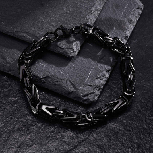 Kemstone Titanium Steel V-Link Chain Bracelet for Men BR-1896