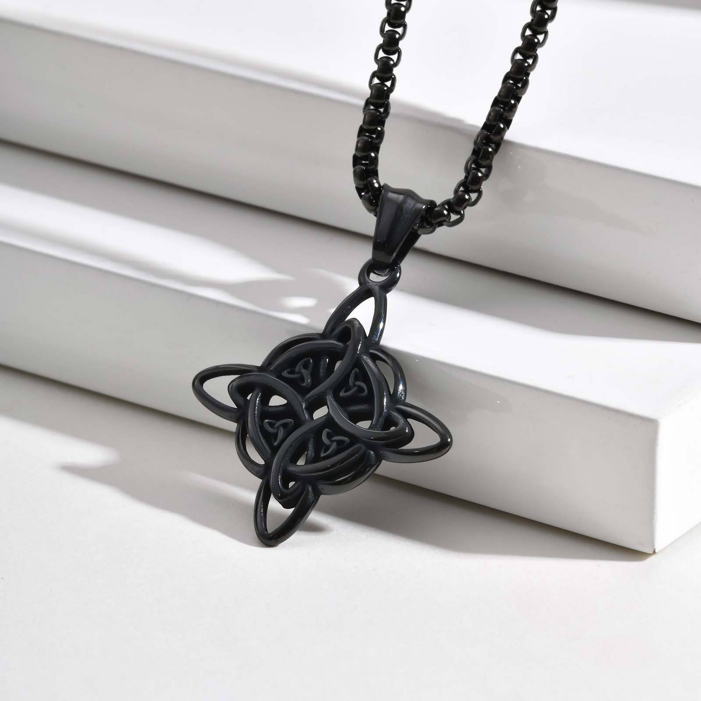 Men’s Celtic Knot Pendant Necklace – Stainless Steel Symbol of Power PN-1945
