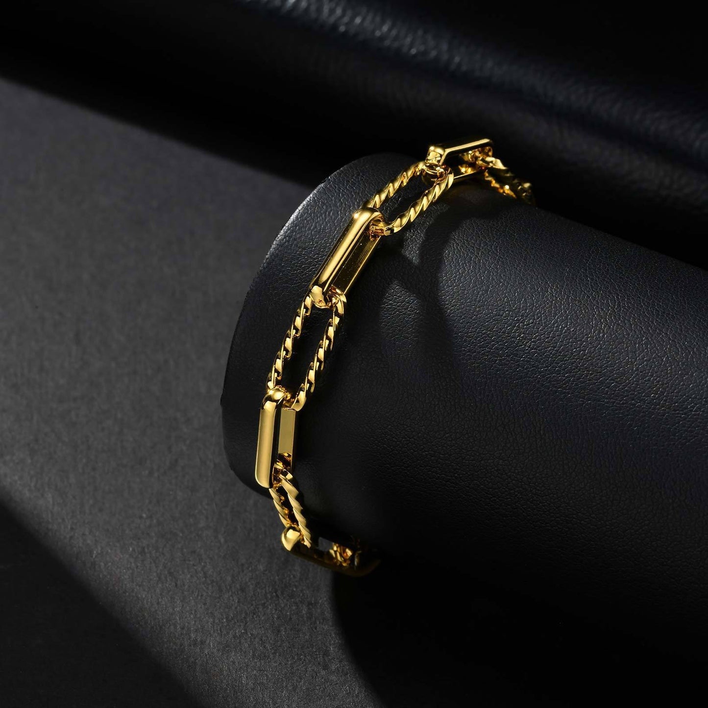 Kemstone Stainless Steel Handcrafted Link Chain Bracelet for Men BR-1705