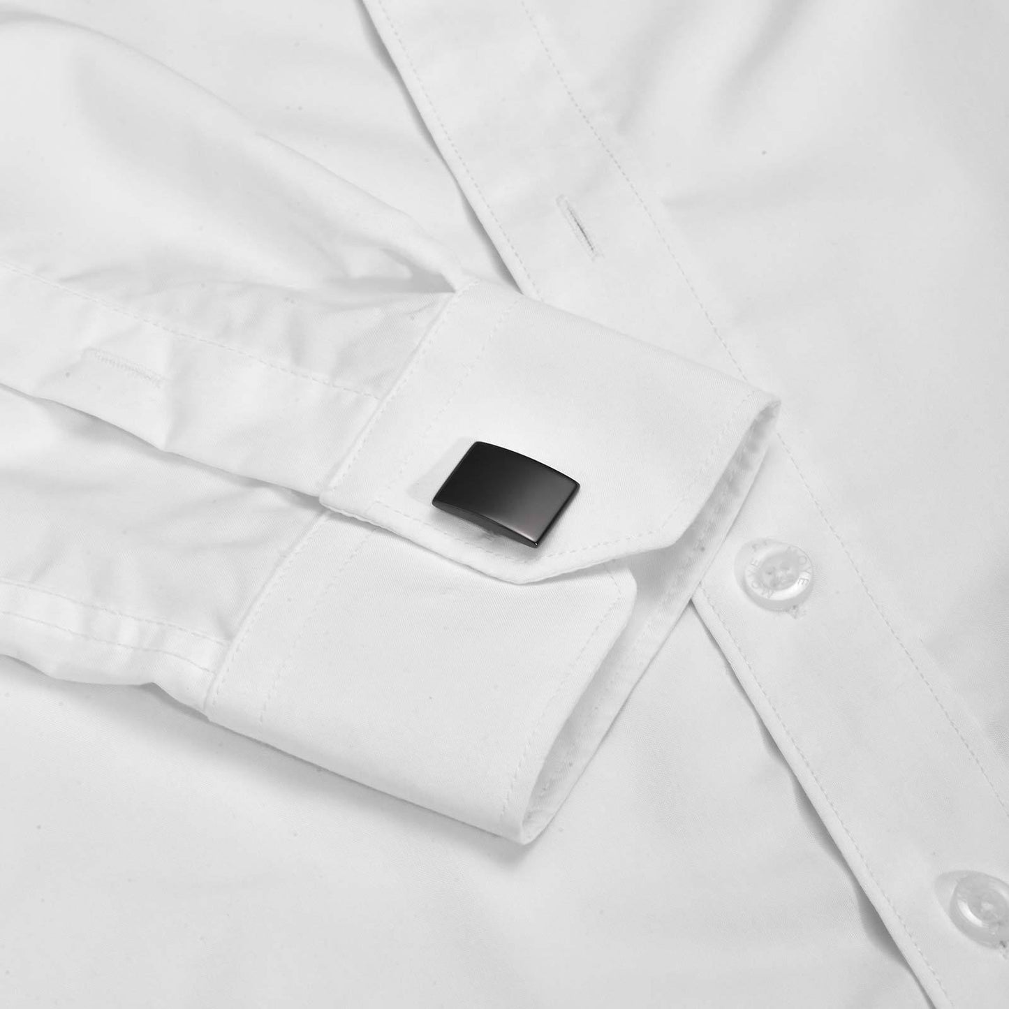 Kemstone Men’s Stainless Steel Square Cufflinks – Silver/Gold/Black CL-057
