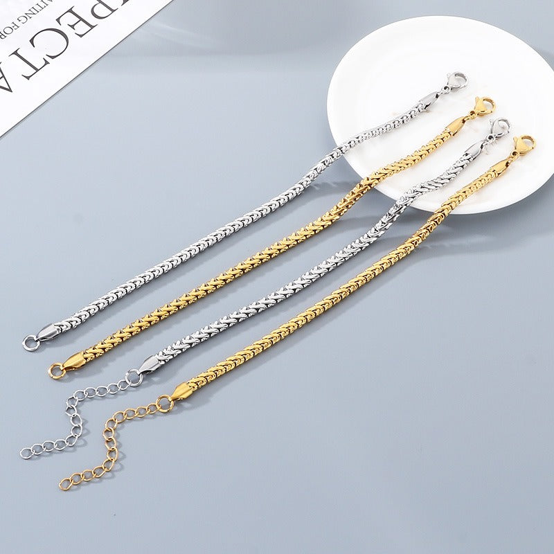 Kemstone Titanium Steel Claw Chain Bracelet & Necklace for Men & Women KB207097-Z