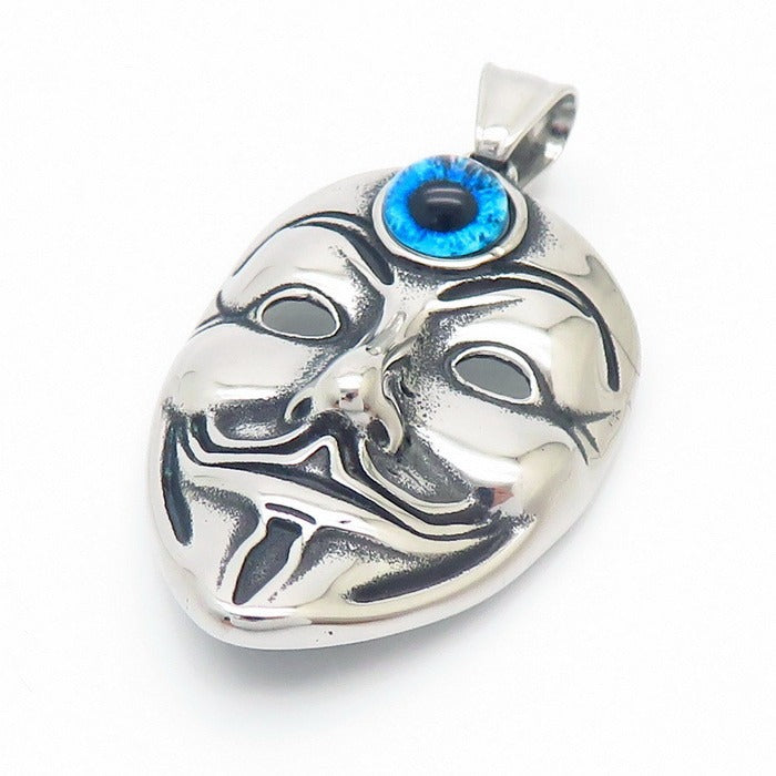 Kemstone Turquoise Eagle Amulet Necklace – Tribal Cross & Evil Eye Pendant for Men, Gothic Streetwear Jewelry KP100398
