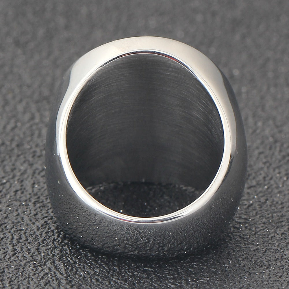 Kemstone Stainless Steel Hexagram Star Signet Ring for Men 22MM K-R1080