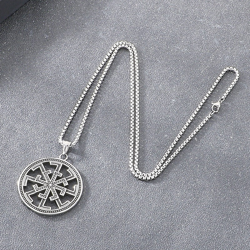 Kemstone Titanium Steel Viking Celtic Knot Pendant Necklace for Men KP117017-LU