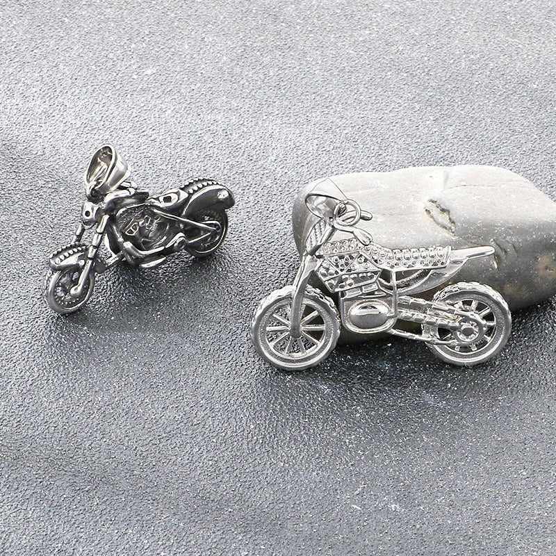 Kemstone Motorcycle Pendant Necklace for Men Stainless Steel Bike & Truck Charm Street Style KP117059-LU