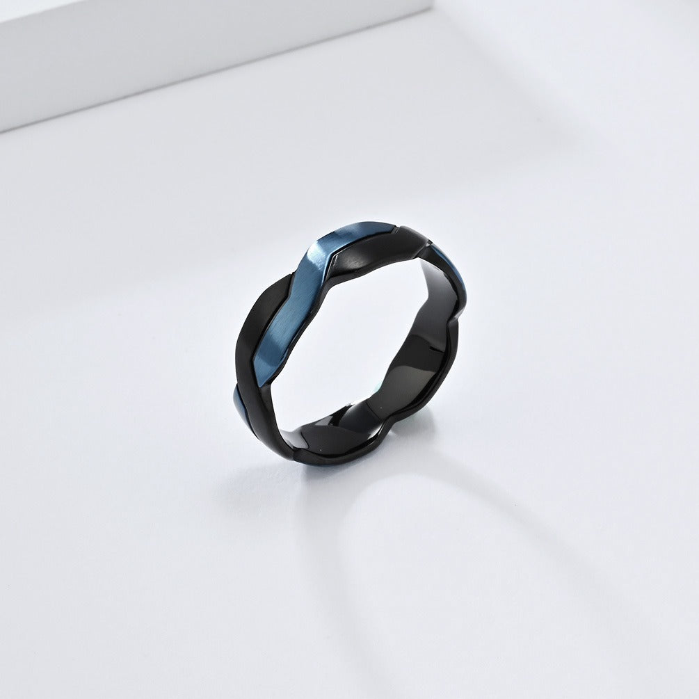 Kemstone Stainless Steel Braided Ring for Men & Women K-R929