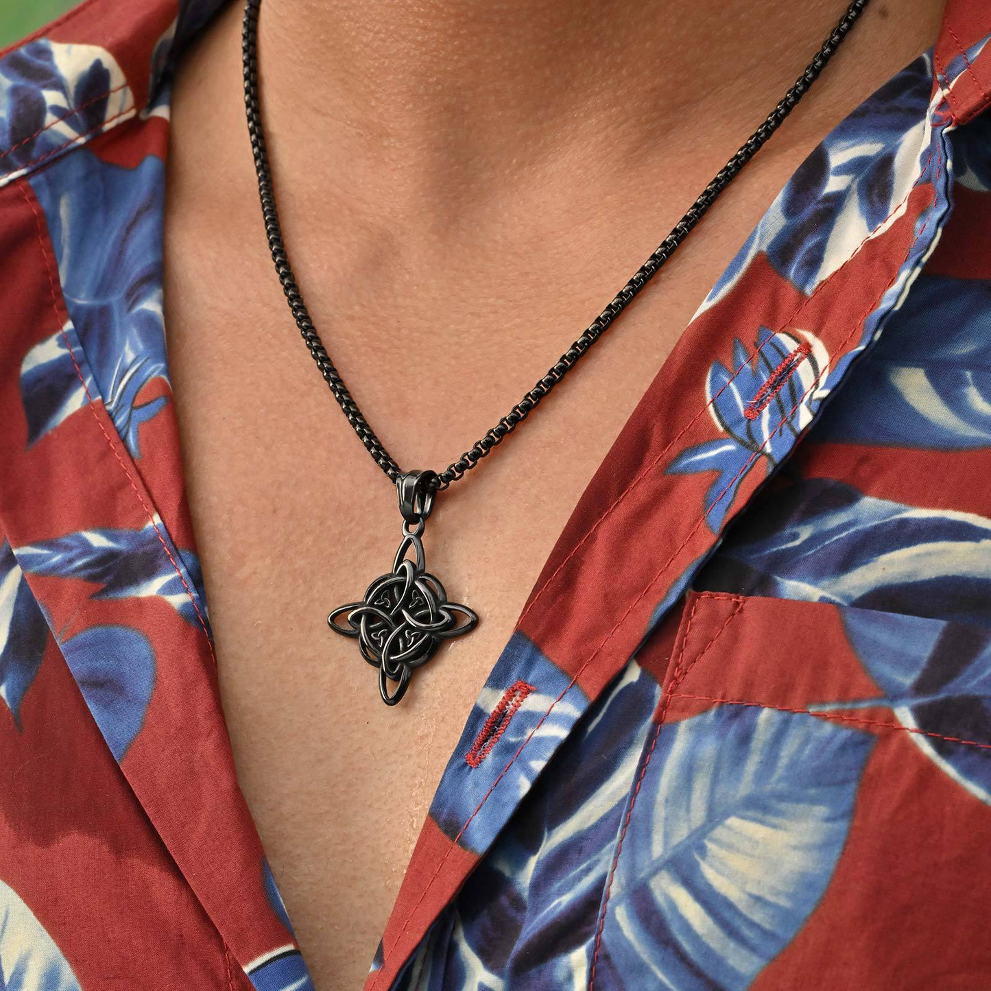 Men’s Celtic Knot Pendant Necklace – Stainless Steel Symbol of Power PN-1945