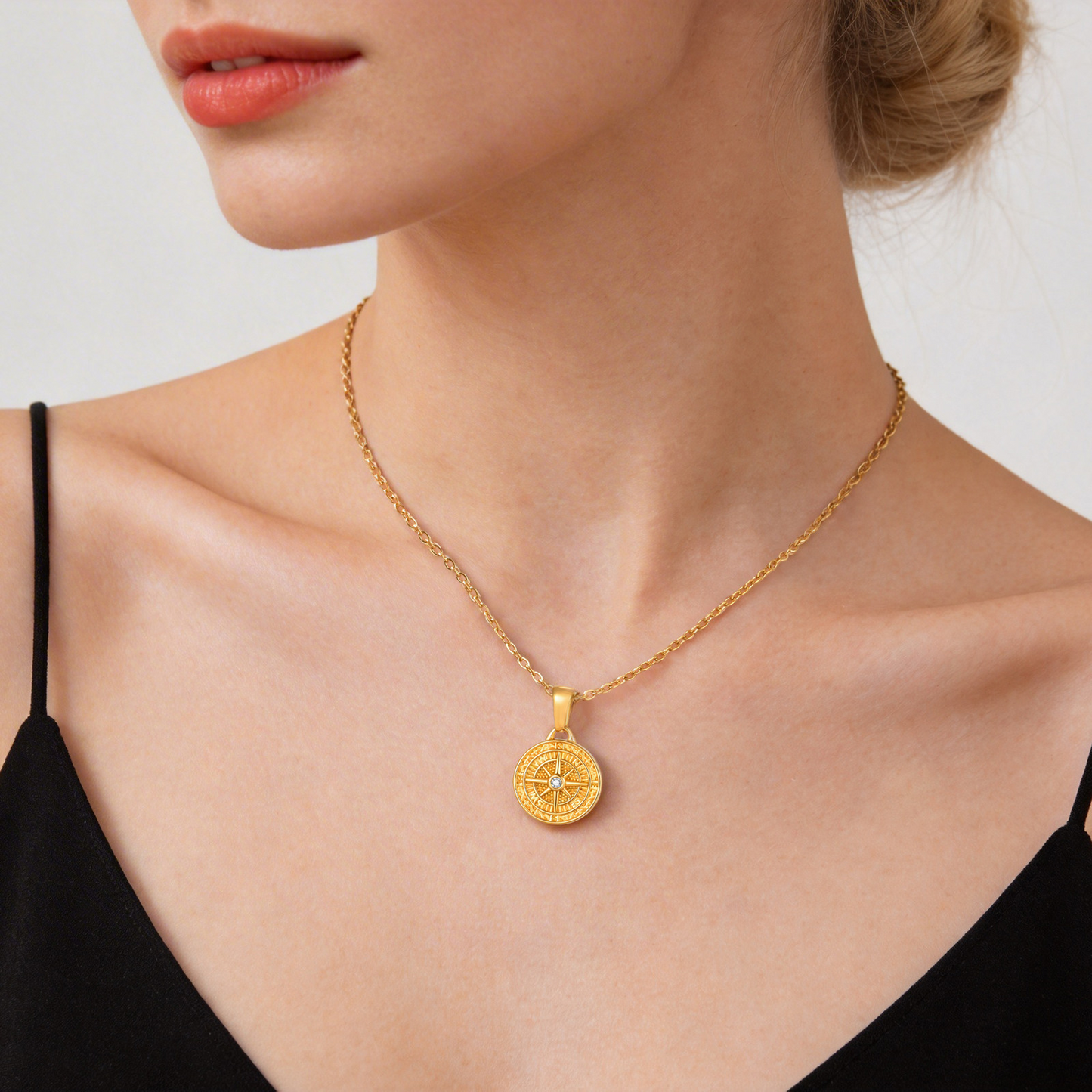 Kemstone Stainless Steel Octagram Star Pendant Necklace for Men Women Gold Silver PN-2336