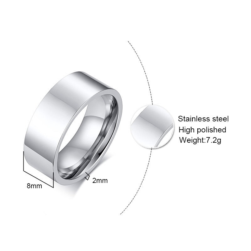 Anillo minimalista de acero y titanio Kemstone | Anillo articulado con acabado liso para hombre y mujer | Diseño apilable para uso diario R359