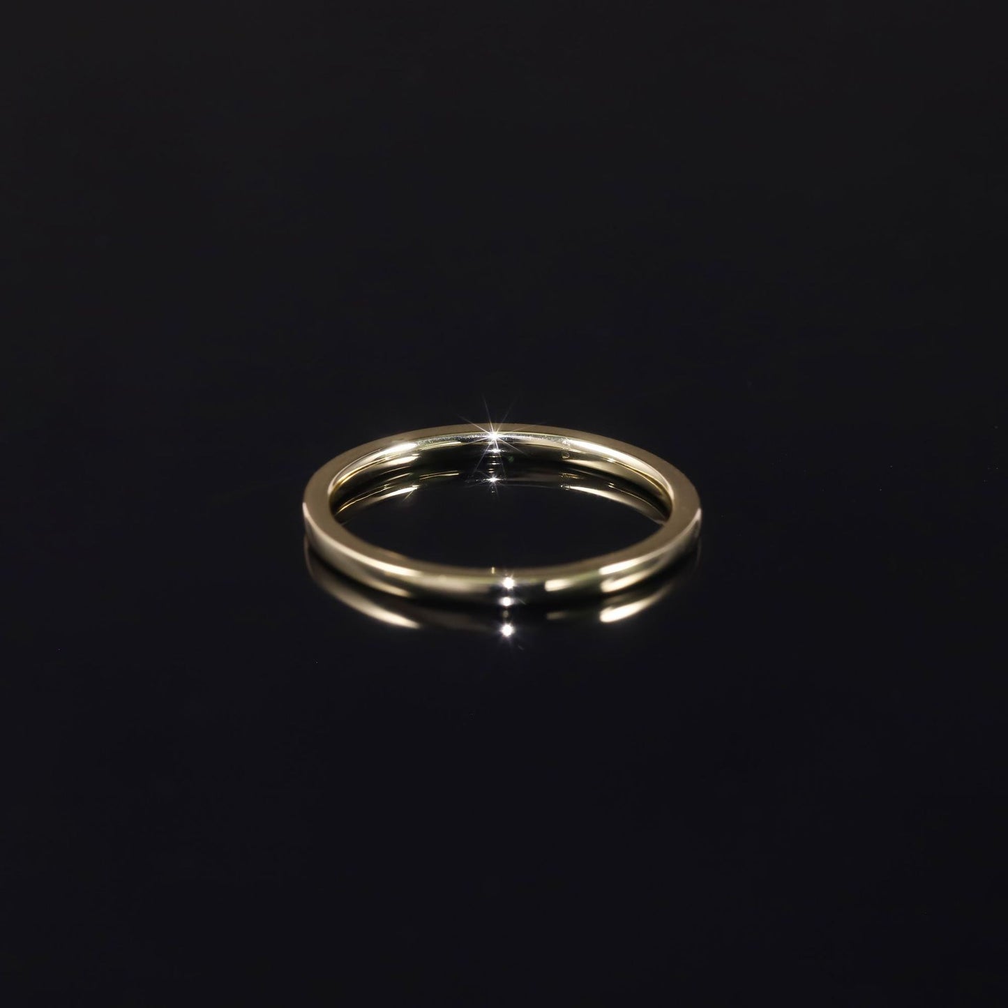 Kemstone Stackable Gold Rings for Women – S925 Sterling Silver Minimalist Wedding Bands | 18K Gold Plated, Moissanite, D-E Color VVS Clarity