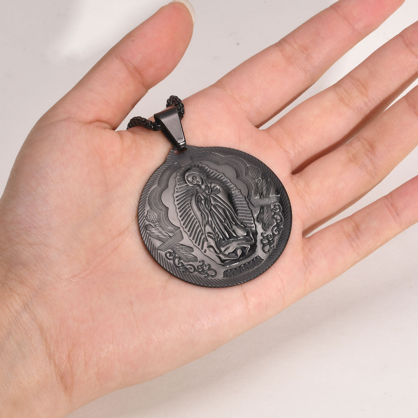 Kemstone Stainless Steel Medallion Necklace for Men Vintage Coin Pendant PN-777