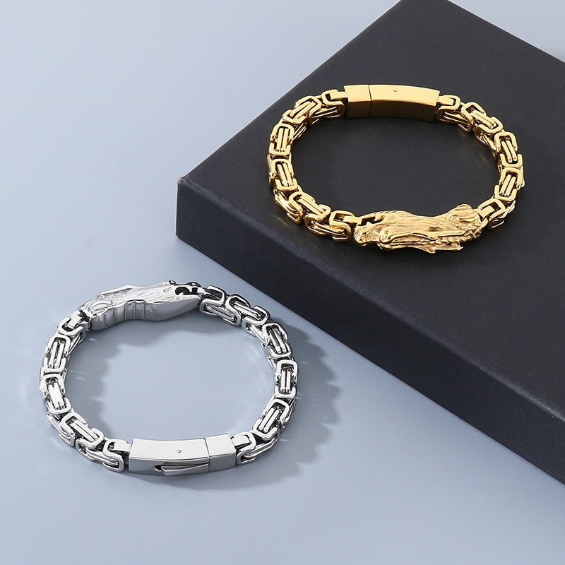 Kemstone Dragon Byzantine Bracelet for Men Titanium Steel KB213329-KFC