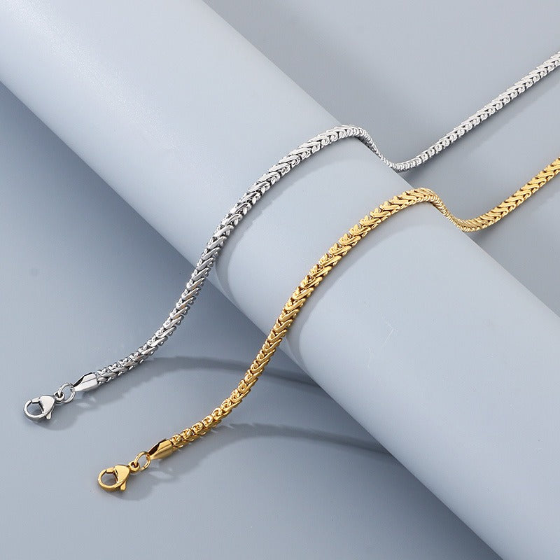 Kemstone Titanium Steel Claw Chain Bracelet & Necklace for Men & Women KB207097-Z