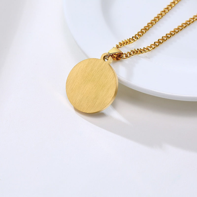 Kemstone Men’s Stainless Steel Caduceus Pendant Necklace – Gold & Silver PN-619