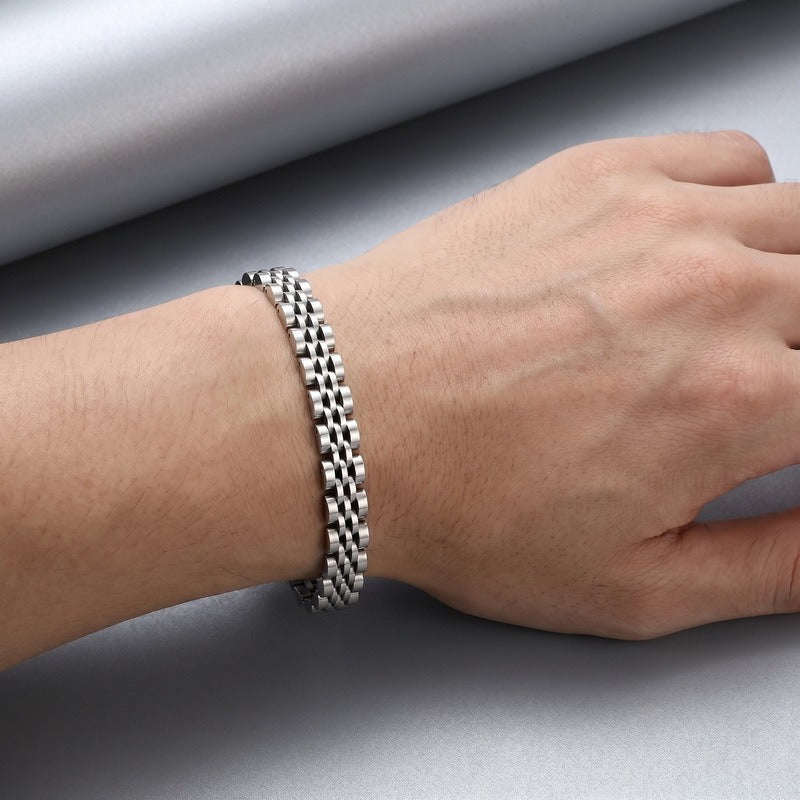Kemstone Titanium Steel Link Bracelet for Men Two Tone Watch Band Style KB215164-KL