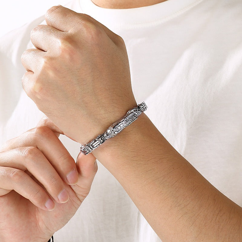 Kemstone Dragon Byzantine Bracelet for Men Titanium Steel KB213329-KFC
