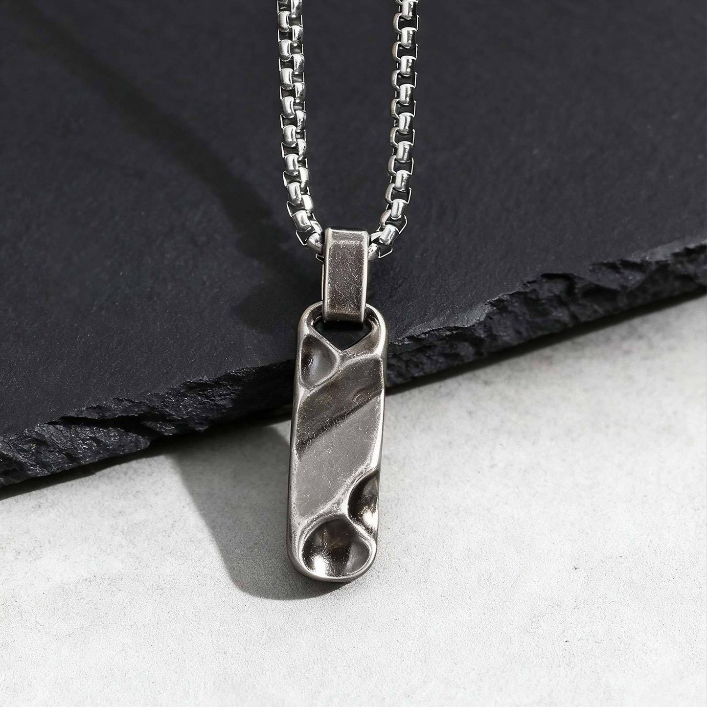 Kemstone Stainless Steel Geometric Bar Pendant Necklace for Men & Women PN-2272