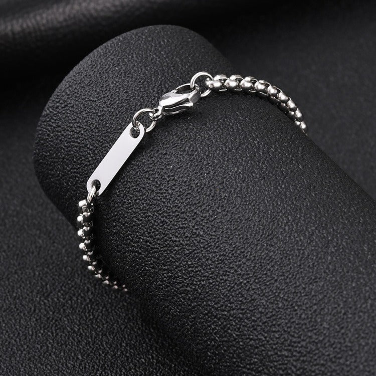 Kemstone Stainless Steel ID Curb Chain Bracelet for Men BR-3074