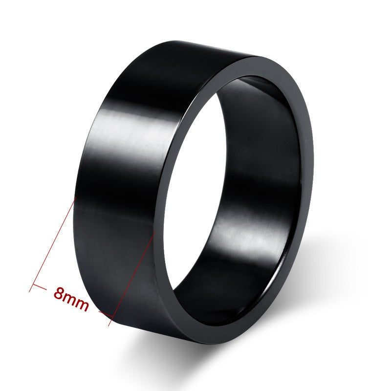 Anillo minimalista de acero y titanio Kemstone | Anillo articulado con acabado liso para hombre y mujer | Diseño apilable para uso diario R359