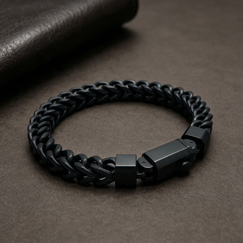 Kemstone Titanium Steel Woven Chain Bracelet for Men KB216602-KFC