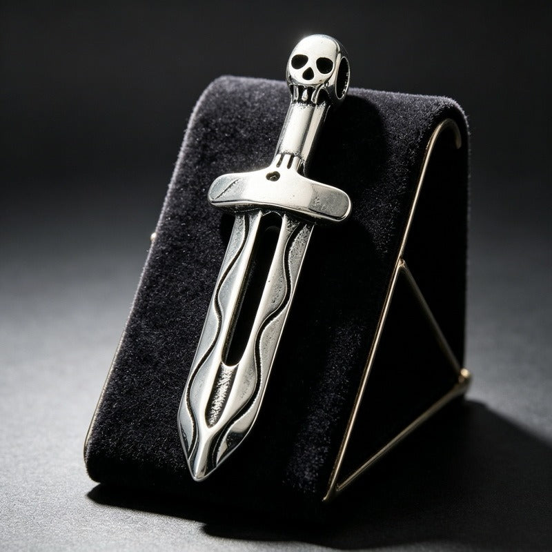 Kemston Stainless Steel Viking Axe Pendant Necklace for Men Gothic KP118608-LU