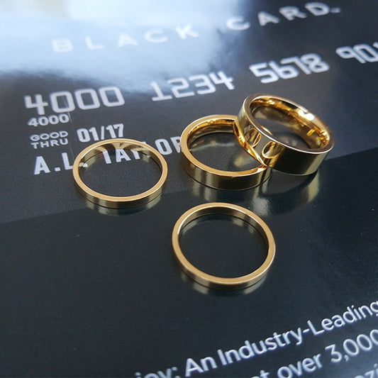 Kemstone Titanium Steel Minimalist Ring | Smooth Finish Joint Ring for Men & Women | Everyday Stackable Design R359