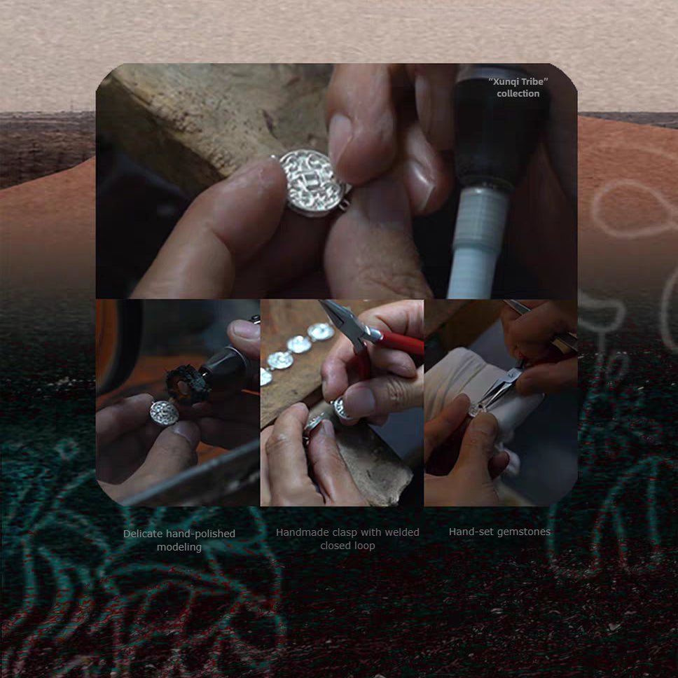 Kemstone Women’s Adjustable Bracelet – 925 Silver Turquoise Lapis Bohemian Jewelry EM-XXZB879